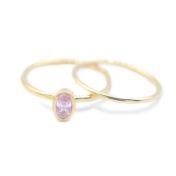 Anello Carina - Ovale Verticale [Placcato Oro 18kt]