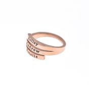 Anello Cigno con Nome - 3 Nomi [Placcato Oro Rosa 18kt]