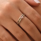 Carina Ring. Oval vertikal - Gehämmert [Sterlingsilber]