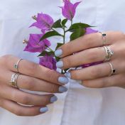 Carina Ring Oval vertikal [Sterlingsilber]