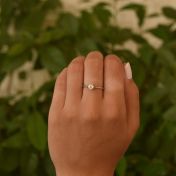 Anello Ispirazione con Iniziale Martellato [Argento 925]