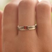 Carina Ring. Oval Horizontal Hammered [Sterling Silver]