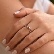Carina Ring. Oval Horizontal Hammered [Sterling Silver]