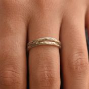 Set Anelli di Saturno Martellati [Argento 925]
