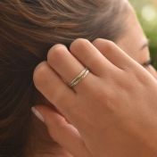 Set Anelli di Saturno Martellati [Argento 925]