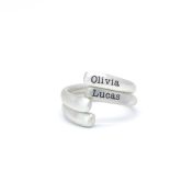 Bague Niveaux d'Amour Double [Argent 925]