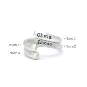 Bague Niveaux d'Amour Double [Argent 925]
