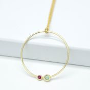 Collana Amore Materno con Pietra di Nascita [Oro Giallo 14kt]