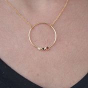 Collana Amore Materno con Pietra di Nascita [Oro Giallo 14kt]