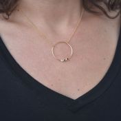 Collana Amore Materno con Pietra di Nascita [Oro Giallo 14kt]