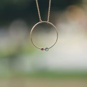 Collana Amore Materno con Pietra di Nascita [Oro Giallo 14kt]