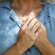 Anillo de Piedras de Nacimiento Nido de Pájaros [Plata de Ley]