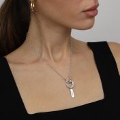Emma Kreis Herzkette [Sterlingsilber] – mit Charms