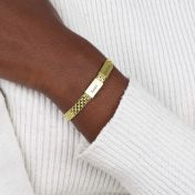 Milanese Chain Name Bracelet [18K Gold Plated]