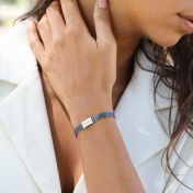 Milanese Chain Name Bracelet [Dark Sterling Silver]