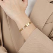 Milanese Chain Name Bracelet [18K Gold Plated]