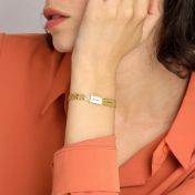 Milanese Chain Name Bracelet [18K Gold Plated]