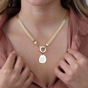 Emma Kreiskette mit Gravur [750er Gold Vermeil] 