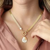 Emma Kreiskette mit Gravur [750er Gold Vermeil] 