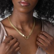 Emma Cirkel Ketting [18K Goud Vermeil] - met Bedels