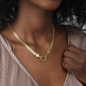 Emma Cirkel Ketting [18K Goud Vermeil] - met Bedels