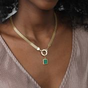 Emma Cirkel Ketting [18K Goud Vermeil] - met Bedels