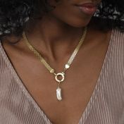 Emma Cirkel Ketting [18K Goud Vermeil] - met Bedels