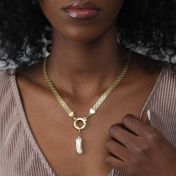 Emma Cirkel Ketting [18K Goud Vermeil] - met Bedels