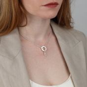 Charm Iniziale Emma con Cristalli [Argento 925]
