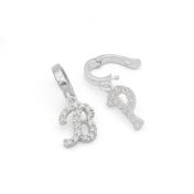 Charm Iniziale Emma con Cristalli [Argento 925]