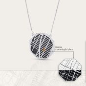 Collier Silhouette Carte Lieu Précieux [Argent 925]