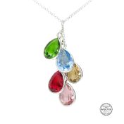 Collana Pioggia Incantata con Pietra di Nascita [Argento 925]