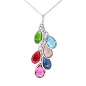 Enchanted Rain Birthstone Necklace [Sterling Silver]