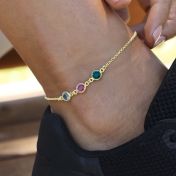 Bracelet de Cheville Charmes Enchantés [Plaqué Or 18ct]