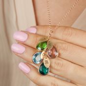 Collana Pioggia Incantata con Iniziali [Placcata Oro Rosa 18kt]