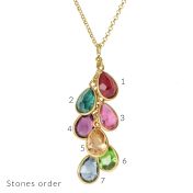 Collar de Piedras de Nacimiento Lluvia Encantada [Oro Vermeil de 18K]