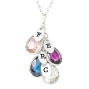 Betoverde Regen Initialen Ketting [Sterling Zilver]