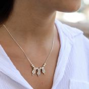 Collier Perfection Féline avec Noms [Argent 925]
