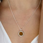 Collana in Pietra Occhio di Tigre con Nome [Argento 925]