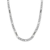 Figaro Kette für Herren mit Gravur - Edelstahl