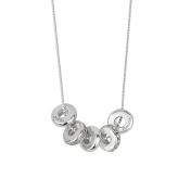 Collana con Ciondoli Famigliari - Cristalli Bianchi [Argento 925]
