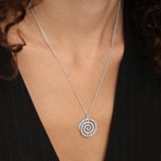 Timeless Message Engraved Necklace [Sterling Silver]