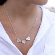 Familienherzen Kette mit Namen[Sterlingsilber]