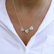 Familienherzen Kette mit Namen[Sterlingsilber]