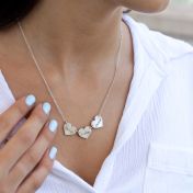 Familienherzen Kette mit Namen[Sterlingsilber]