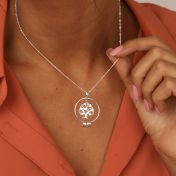 Collier Arbre Familial avec Noms [Argent 925] 