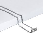 Collar con Nombre Familia Enrollado - Plata de Ley