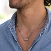 Collar con Nombre Familia Enrollado - Plata de Ley