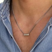 Collar con Nombre Familia Enrollado - Plata de Ley