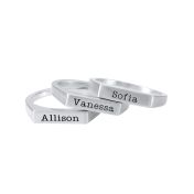 Ausgeglichenheit Ring mit Gravur [Sterlingsilber]